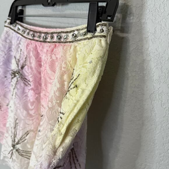 LoveShackFancy Kezia Multi Tie Dye Skirt Size 6 - Picture 4 of 9